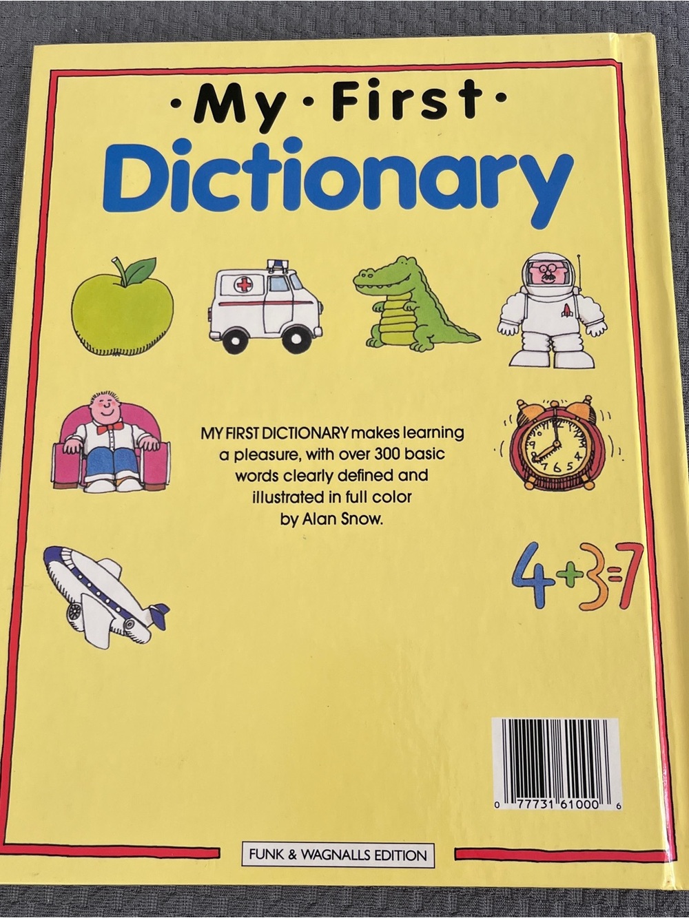 Vintage My First Dictionary Funk & Wagnalls Edition Alan Snow Hardcover - Picture 7 of 7